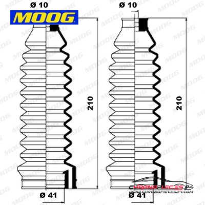 Achat de MOOG K150094 Jeu de joints-soufflets, direction pas chères