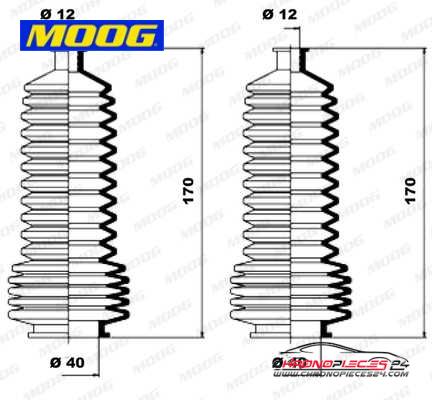 Achat de MOOG K150110 Jeu de joints-soufflets, direction pas chères