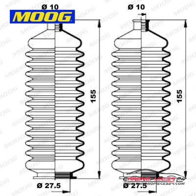 Achat de MOOG K150114 Jeu de joints-soufflets, direction pas chères