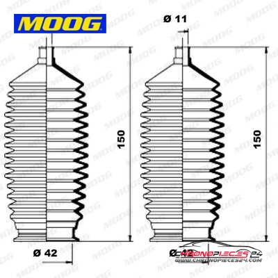 Achat de MOOG K150124 Jeu de joints-soufflets, direction pas chères