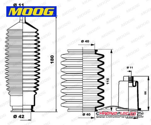 Achat de MOOG K150125 Jeu de joints-soufflets, direction pas chères