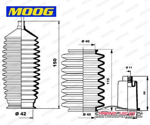 Achat de MOOG K150126 Jeu de joints-soufflets, direction pas chères