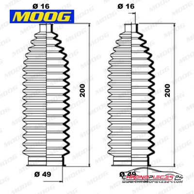 Achat de MOOG K150127 Jeu de joints-soufflets, direction pas chères