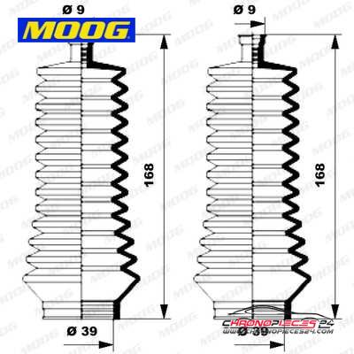 Achat de MOOG K150134 Jeu de joints-soufflets, direction pas chères