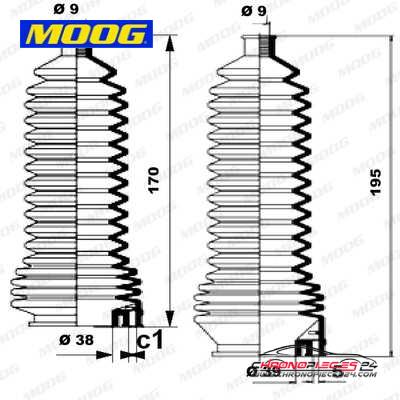 Achat de MOOG K150138 Jeu de joints-soufflets, direction pas chères