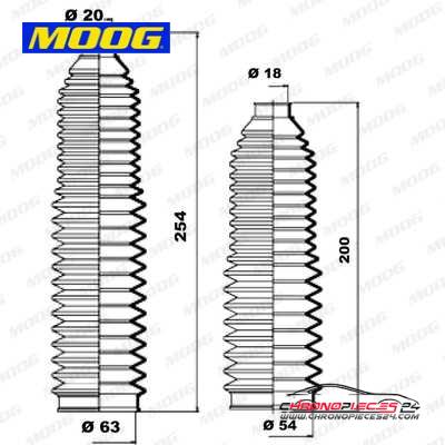 Achat de MOOG K150139 Jeu de joints-soufflets, direction pas chères