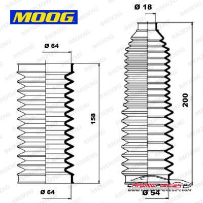 Achat de MOOG K150140 Jeu de joints-soufflets, direction pas chères