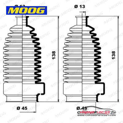 Achat de MOOG K150146 Jeu de joints-soufflets, direction pas chères