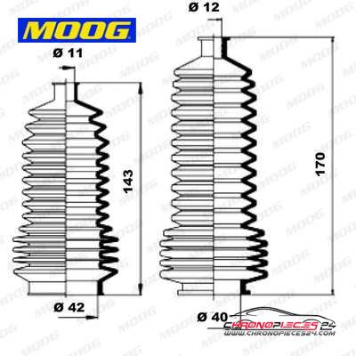 Achat de MOOG K150157 Jeu de joints-soufflets, direction pas chères