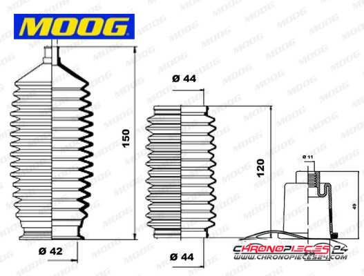 Achat de MOOG K150266 Jeu de joints-soufflets, direction pas chères