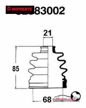 Achat de NIPPARTS J2883002 Jeu de joints-soufflets, arbre de commande pas chères