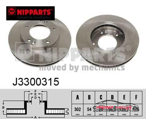 Achat de NIPPARTS J3300315 Disque de frein pas chères