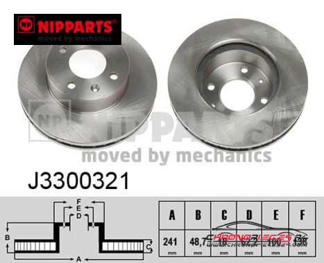 Achat de NIPPARTS J3300321 Disque de frein pas chères