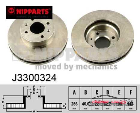 Achat de NIPPARTS J3300324 Disque de frein pas chères