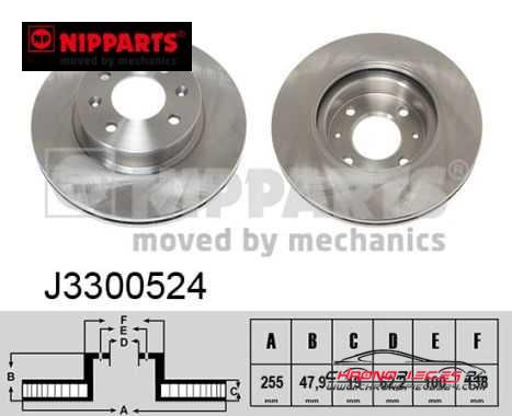 Achat de NIPPARTS J3300524 Disque de frein pas chères