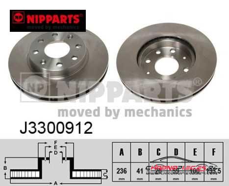 Achat de NIPPARTS J3300912 Disque de frein pas chères