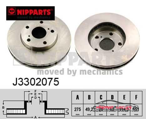 Achat de NIPPARTS J3302075 Disque de frein pas chères