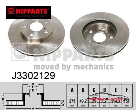 Achat de NIPPARTS J3302129 Disque de frein pas chères