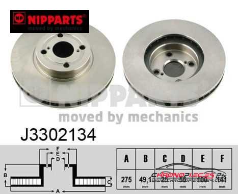 Achat de NIPPARTS J3302134 Disque de frein pas chères