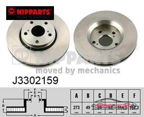 Achat de NIPPARTS J3302159 Disque de frein pas chères