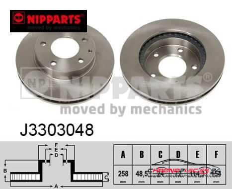 Achat de NIPPARTS J3303048 Disque de frein pas chères