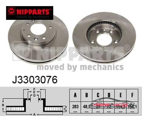 Achat de NIPPARTS J3303076 Disque de frein pas chères