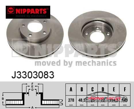 Achat de NIPPARTS J3303083 Disque de frein pas chères