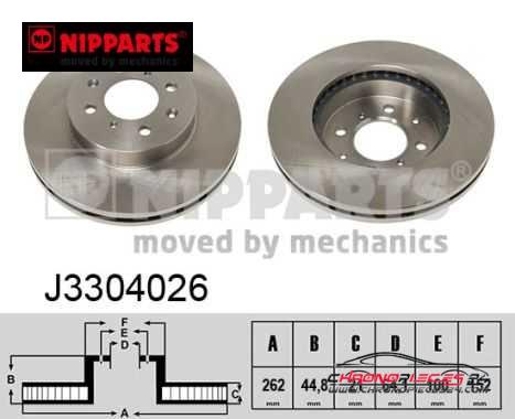 Achat de NIPPARTS J3304026 Disque de frein pas chères