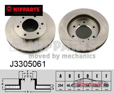 Achat de NIPPARTS J3305061 Disque de frein pas chères