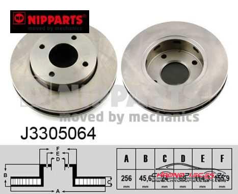 Achat de NIPPARTS J3305064 Disque de frein pas chères