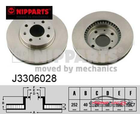 Achat de NIPPARTS J3306028 Disque de frein pas chères