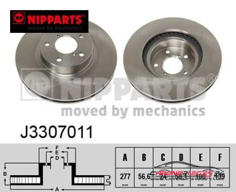 Achat de NIPPARTS J3307011 Disque de frein pas chères