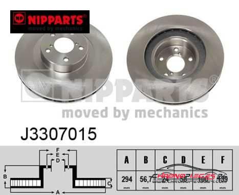 Achat de NIPPARTS J3307015 Disque de frein pas chères