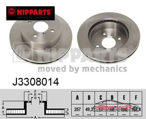 Achat de NIPPARTS J3308014 Disque de frein pas chères