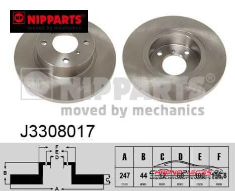 Achat de NIPPARTS J3308017 Disque de frein pas chères