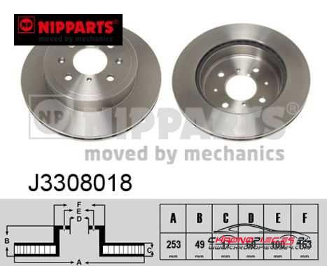 Achat de NIPPARTS J3308018 Disque de frein pas chères