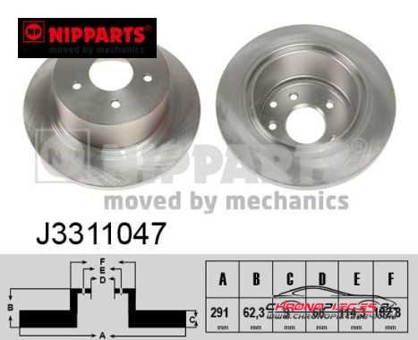 Achat de NIPPARTS J3311047 Disque de frein pas chères