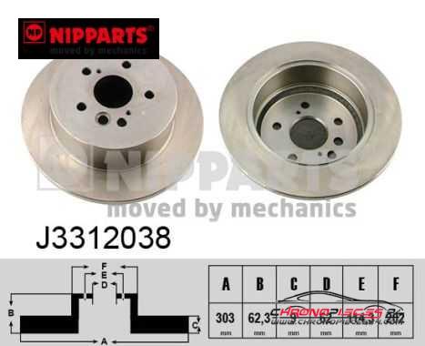 Achat de NIPPARTS J3312038 Disque de frein pas chères