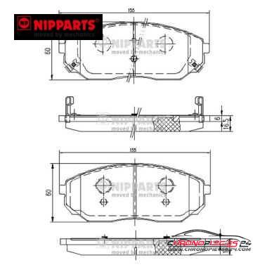 Achat de NIPPARTS J3600318 Kit de plaquettes de frein, frein à disque pas chères