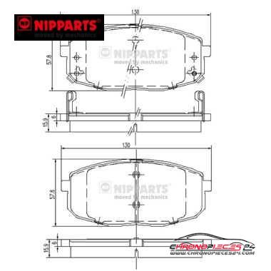 Achat de NIPPARTS J3600319 Kit de plaquettes de frein, frein à disque pas chères