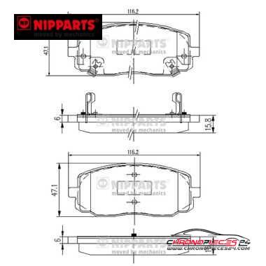 Achat de NIPPARTS J3600323 Kit de plaquettes de frein, frein à disque pas chères