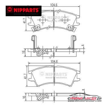 Achat de NIPPARTS J3600524 Kit de plaquettes de frein, frein à disque pas chères