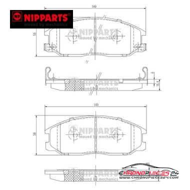 Achat de NIPPARTS J3600526 Kit de plaquettes de frein, frein à disque pas chères