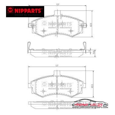 Achat de NIPPARTS J3600535 Kit de plaquettes de frein, frein à disque pas chères