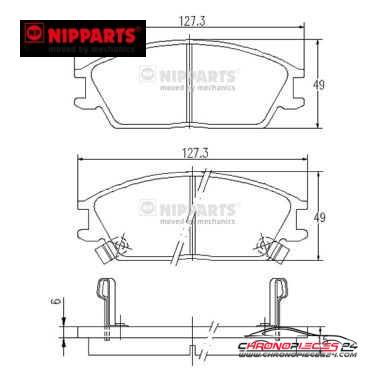 Achat de NIPPARTS J3600539 Kit de plaquettes de frein, frein à disque pas chères