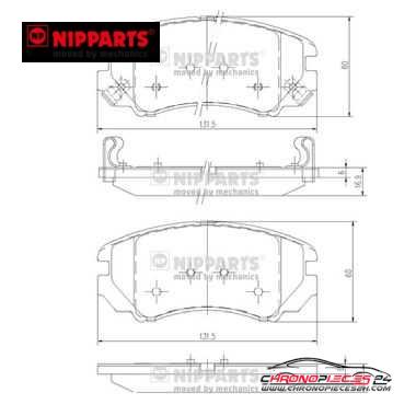 Achat de NIPPARTS J3600541 Kit de plaquettes de frein, frein à disque pas chères