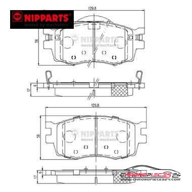 Achat de NIPPARTS J3600542 Kit de plaquettes de frein, frein à disque pas chères