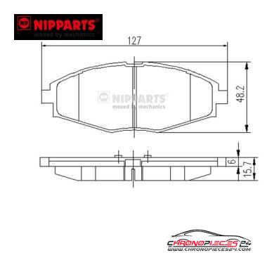 Achat de NIPPARTS J3600909 Kit de plaquettes de frein, frein à disque pas chères