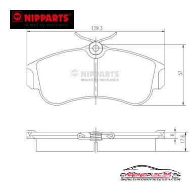 Achat de NIPPARTS J3601051 Kit de plaquettes de frein, frein à disque pas chères