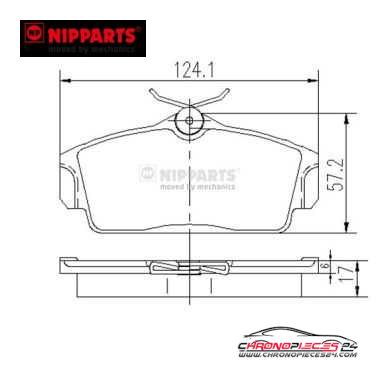 Achat de NIPPARTS J3601068 Kit de plaquettes de frein, frein à disque pas chères